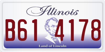 IL license plate B614178
