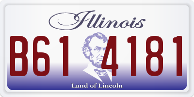 IL license plate B614181