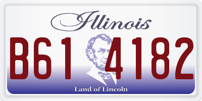 IL license plate B614182
