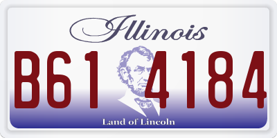 IL license plate B614184