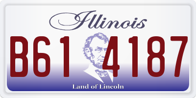 IL license plate B614187