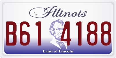 IL license plate B614188