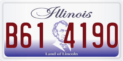 IL license plate B614190