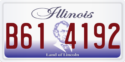 IL license plate B614192