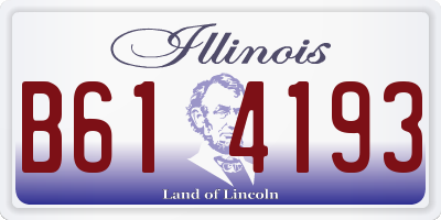 IL license plate B614193