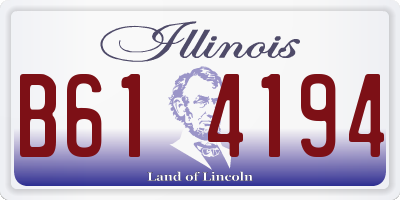 IL license plate B614194