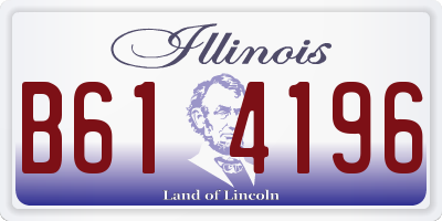 IL license plate B614196