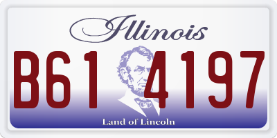IL license plate B614197