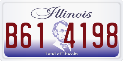 IL license plate B614198