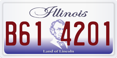 IL license plate B614201