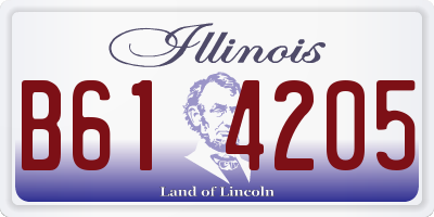 IL license plate B614205