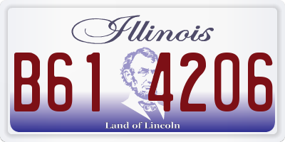 IL license plate B614206
