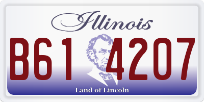 IL license plate B614207