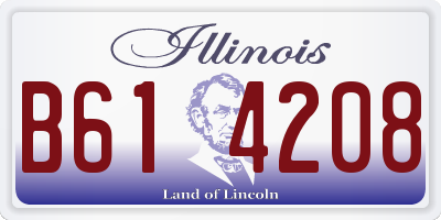 IL license plate B614208