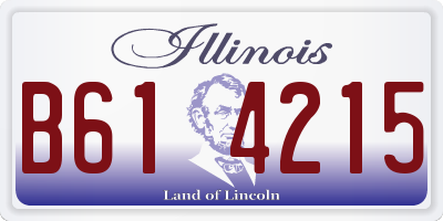 IL license plate B614215