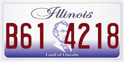 IL license plate B614218