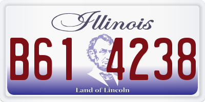 IL license plate B614238