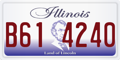 IL license plate B614240