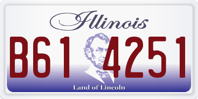 IL license plate B614251
