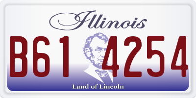 IL license plate B614254
