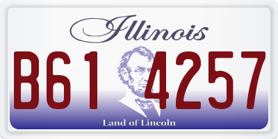 IL license plate B614257