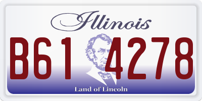 IL license plate B614278