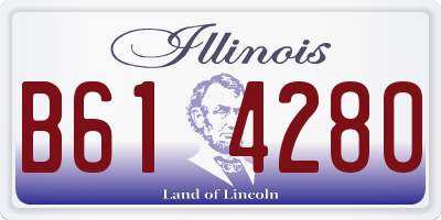 IL license plate B614280