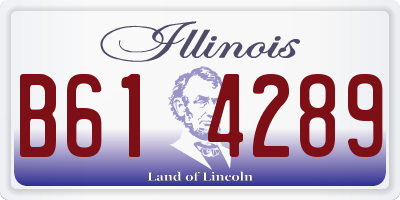IL license plate B614289
