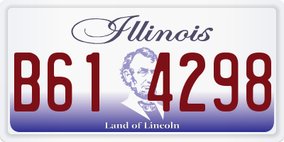 IL license plate B614298