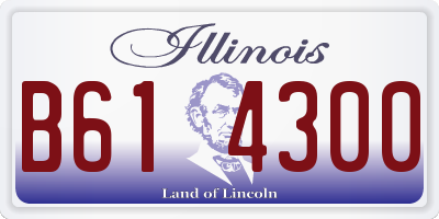 IL license plate B614300