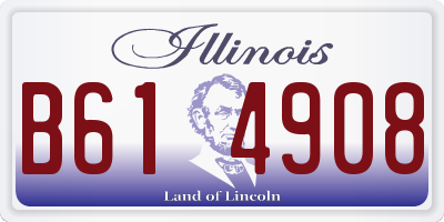 IL license plate B614908