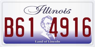 IL license plate B614916