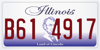 IL license plate B614917