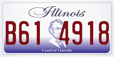 IL license plate B614918
