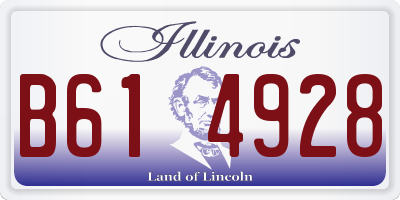 IL license plate B614928