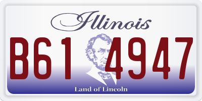 IL license plate B614947