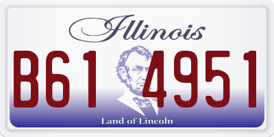 IL license plate B614951