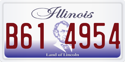IL license plate B614954