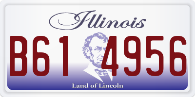 IL license plate B614956