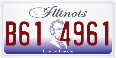 IL license plate B614961