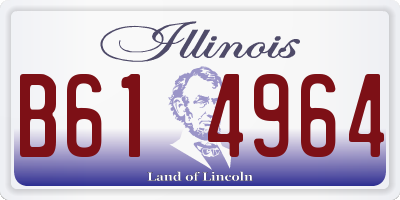 IL license plate B614964