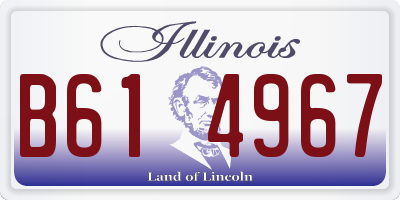 IL license plate B614967