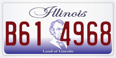 IL license plate B614968