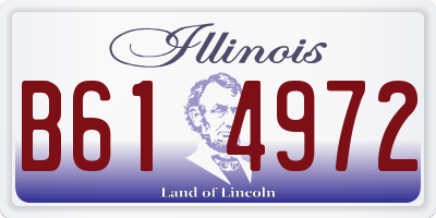 IL license plate B614972