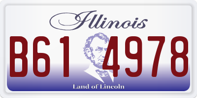 IL license plate B614978