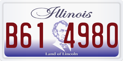 IL license plate B614980