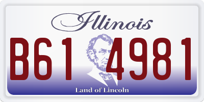 IL license plate B614981