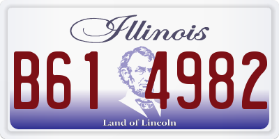 IL license plate B614982