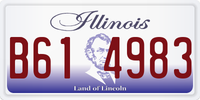IL license plate B614983