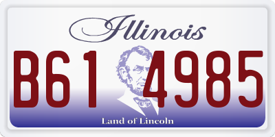 IL license plate B614985